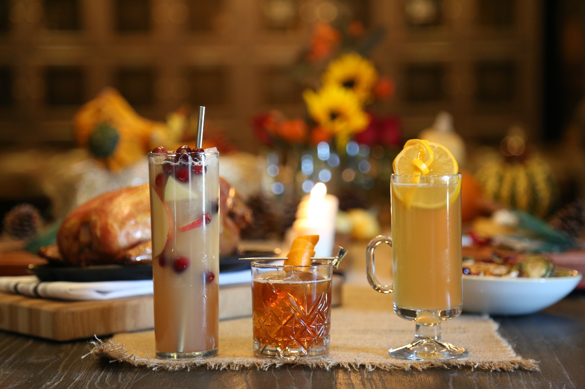 three cocktails