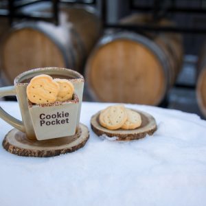 cocktail with cookies