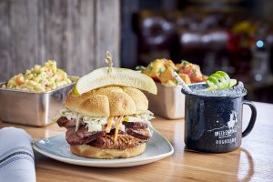 food and cocktail