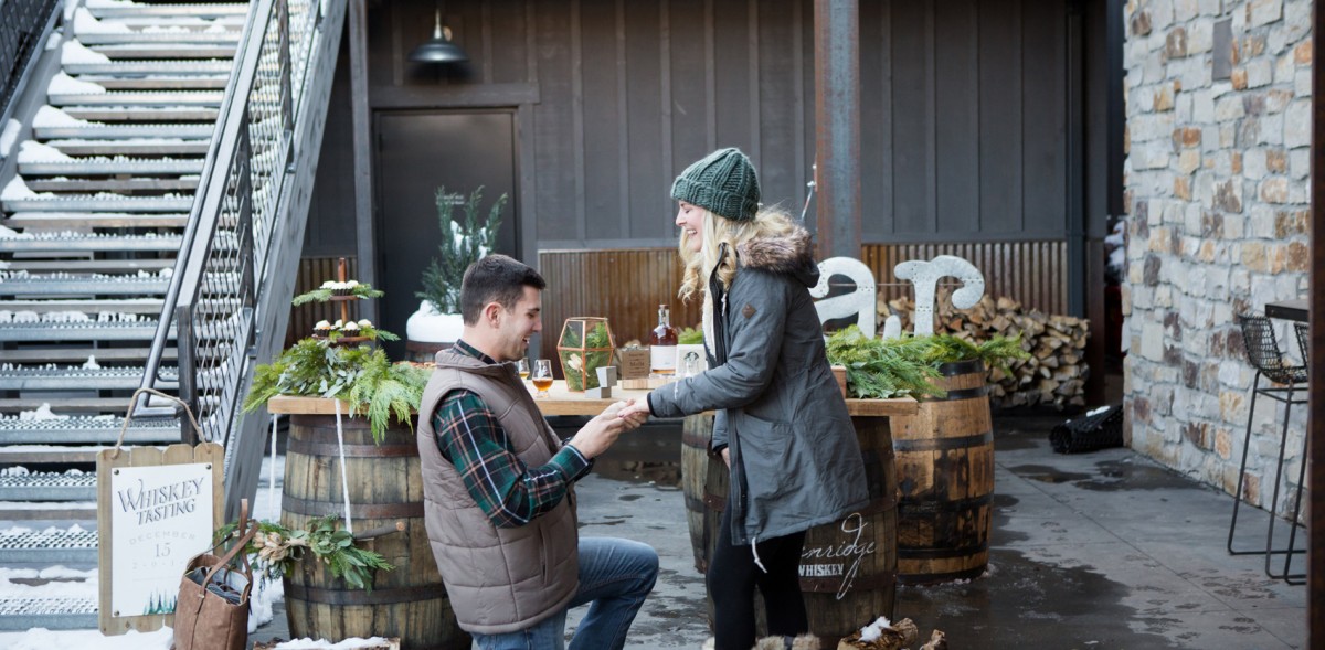 proposal at distillery