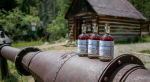 three bottles of Breckenridge Whiskey Sauternes Finish