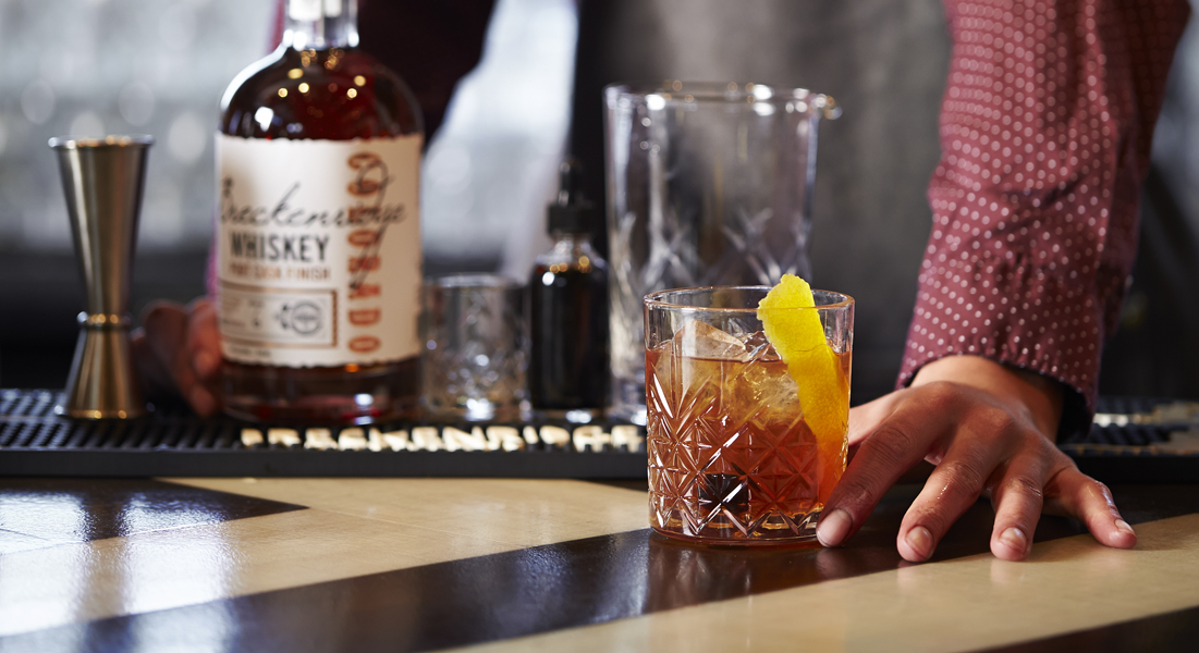 bartender with cocktail