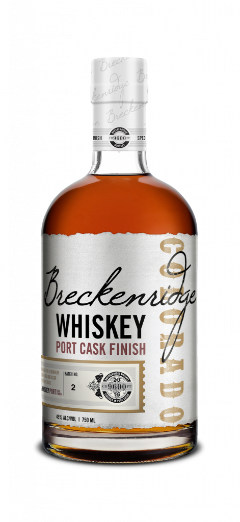 Breckenridge Port Cask finish whiskey bottle 750 mL