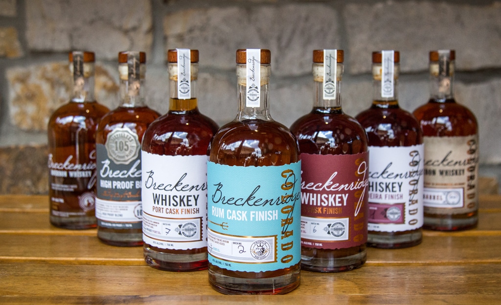 Breckenridge Whiskey bottles